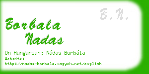 borbala nadas business card