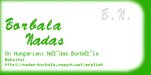 borbala nadas business card